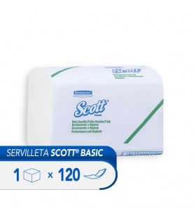 Servilleta Scott Basic Blanca X 120 Und Ref 30209601 Kimberly Clark Professional