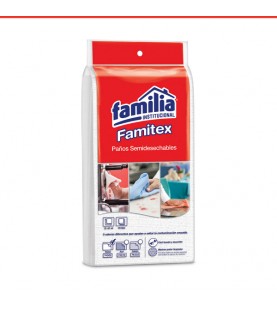 Paños Semidesechables Famitex Blanco X 10 Familia Institucional Ref 74302
