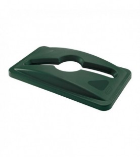 Tapa Perforada Para Contenedor Slim Jim 87 Lt Verde Rubbermaid Ref 1788373