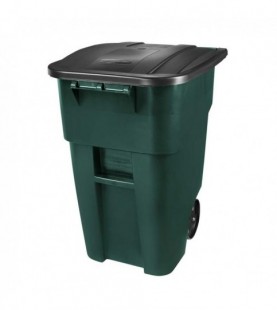 Contenedor Brute Con Ruedas 189 Lt Verde Rubbermaid Ref 1829411